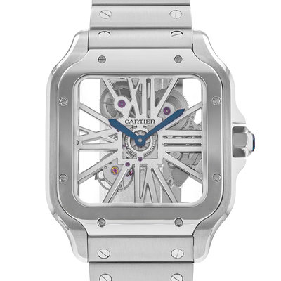 Cartier Santos WHSA0015 4109 Transparent Dial 40x48