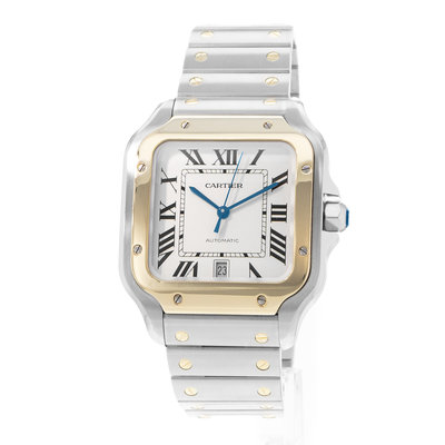 Cartier Santos W2SA0009 4072 Silver Dial 40x47