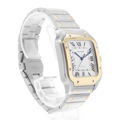 Cartier Santos W2SA0009 4072 Silver Dial 40x47