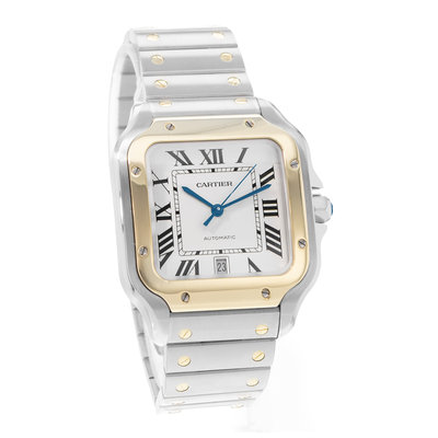 Cartier Santos W2SA0009 4072 Silver Dial 40x47