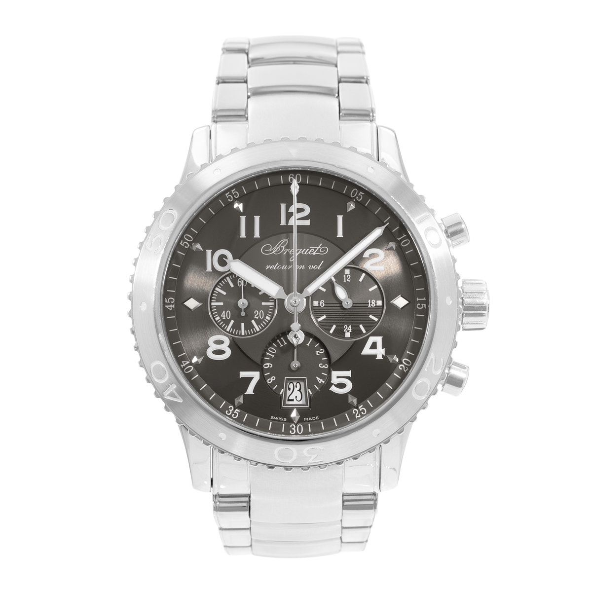 Breguet Type XX - XXI - XXII 3810ST/92/9ZU Silver Dial 42