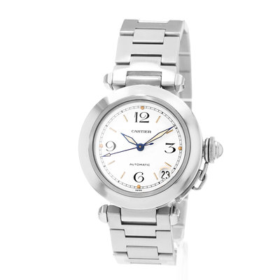 Cartier Pasha C W31015M7 2324 White Dial 35