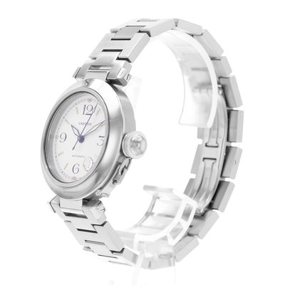 Cartier Pasha C W31015M7 2324 White Dial 35