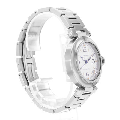 Cartier Pasha C W31015M7 2324 White Dial 35