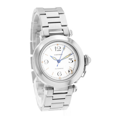 Cartier Pasha C W31015M7 2324 White Dial 35