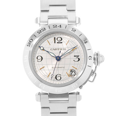 Cartier Pasha C W31029M7 2377 Silver Dial 35