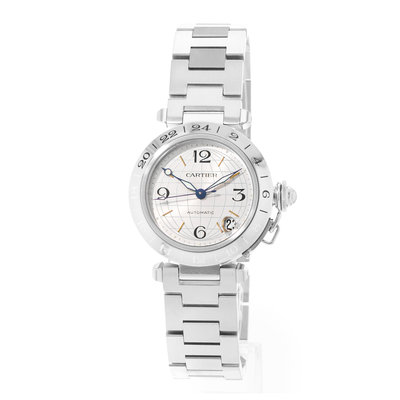 Cartier Pasha C W31029M7 2377 Silver Dial 35