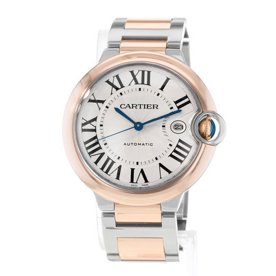 Cartier Ballon Bleu 42mm W2BB0004 3896 Silver Dial 42