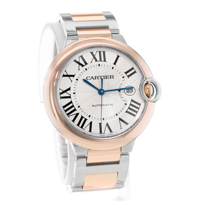 Cartier Ballon Bleu 42mm W2BB0004 3896 Silver Dial 42