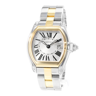 Cartier Roadster W62026Y4 2675 Silver Dial 30x36