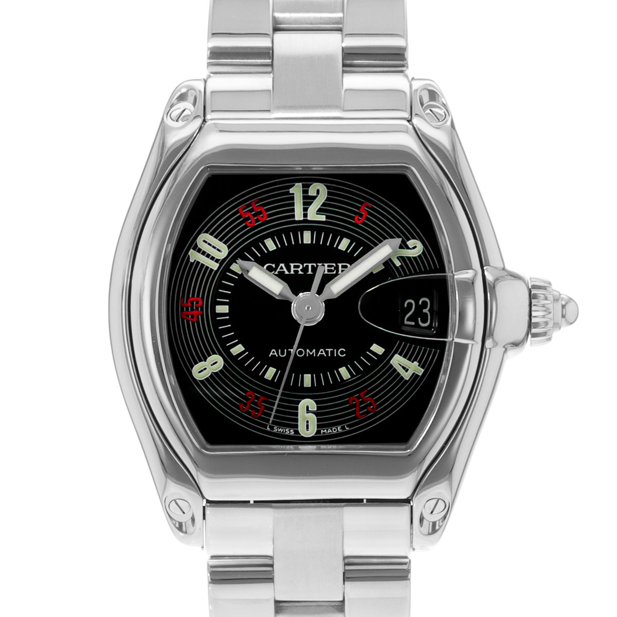 Cartier Roadster W62002V3 2510 Black Dial 38x43