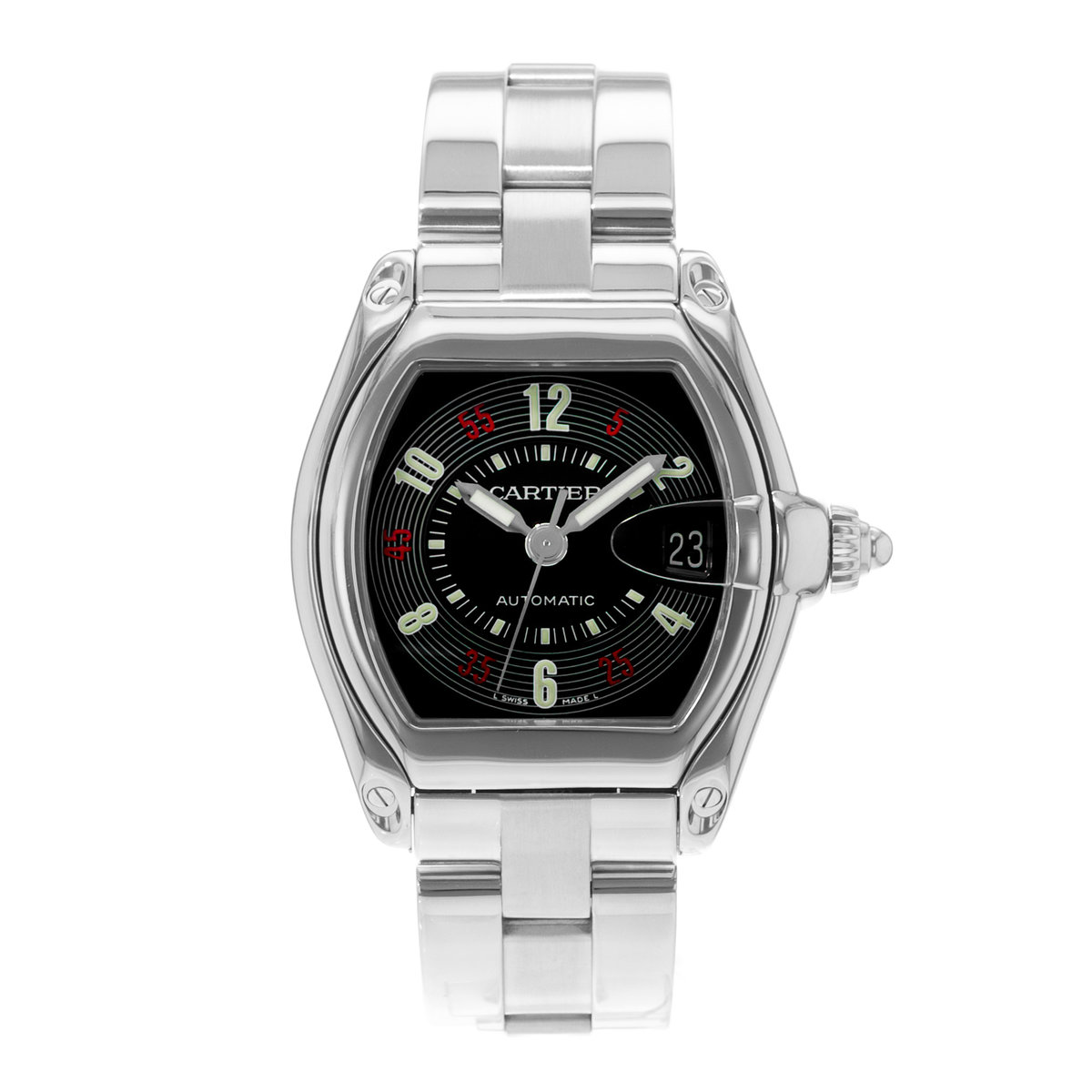 Cartier Roadster W62002V3 2510 Black Dial 38x43
