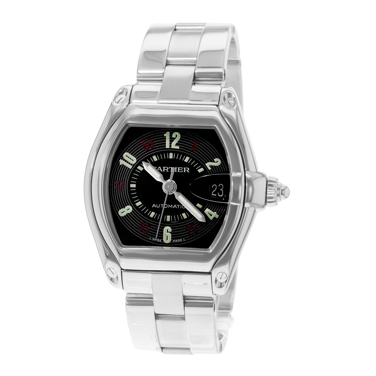 Cartier Roadster W62002V3 2510 Black Dial 38x43