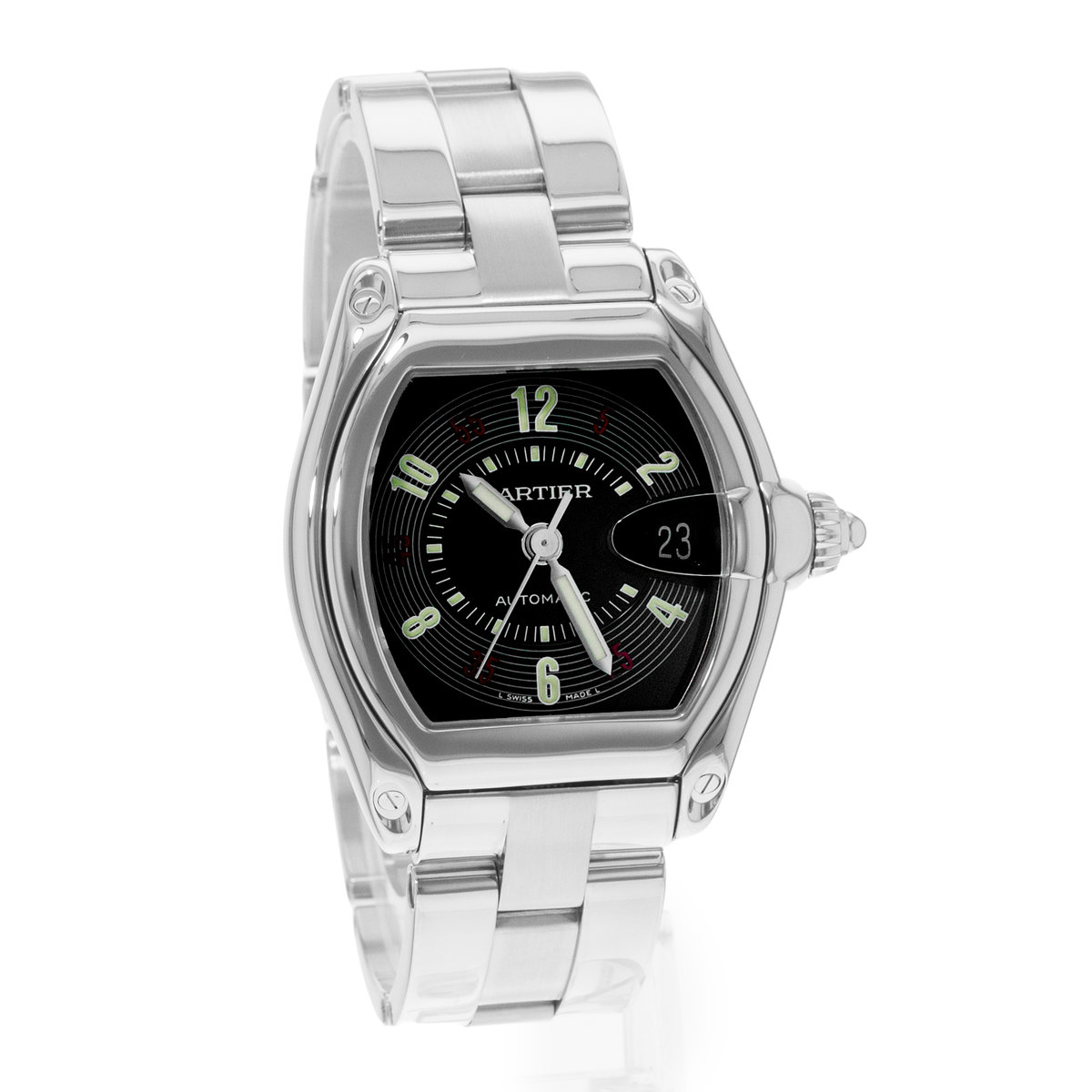 Cartier Roadster W62002V3 2510 Black Dial 38x43