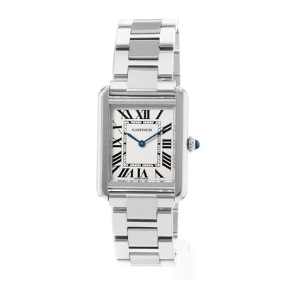 Cartier Tank Solo W5200013 3170 Silver Dial 24