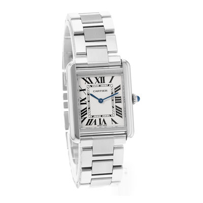 Cartier Tank Solo W5200013 3170 Silver Dial 24
