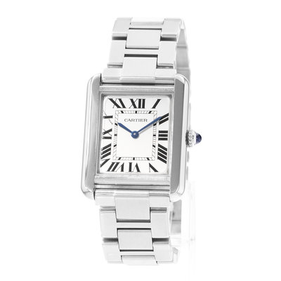 Cartier Tank Solo W5200013 3170 Silver Dial 24