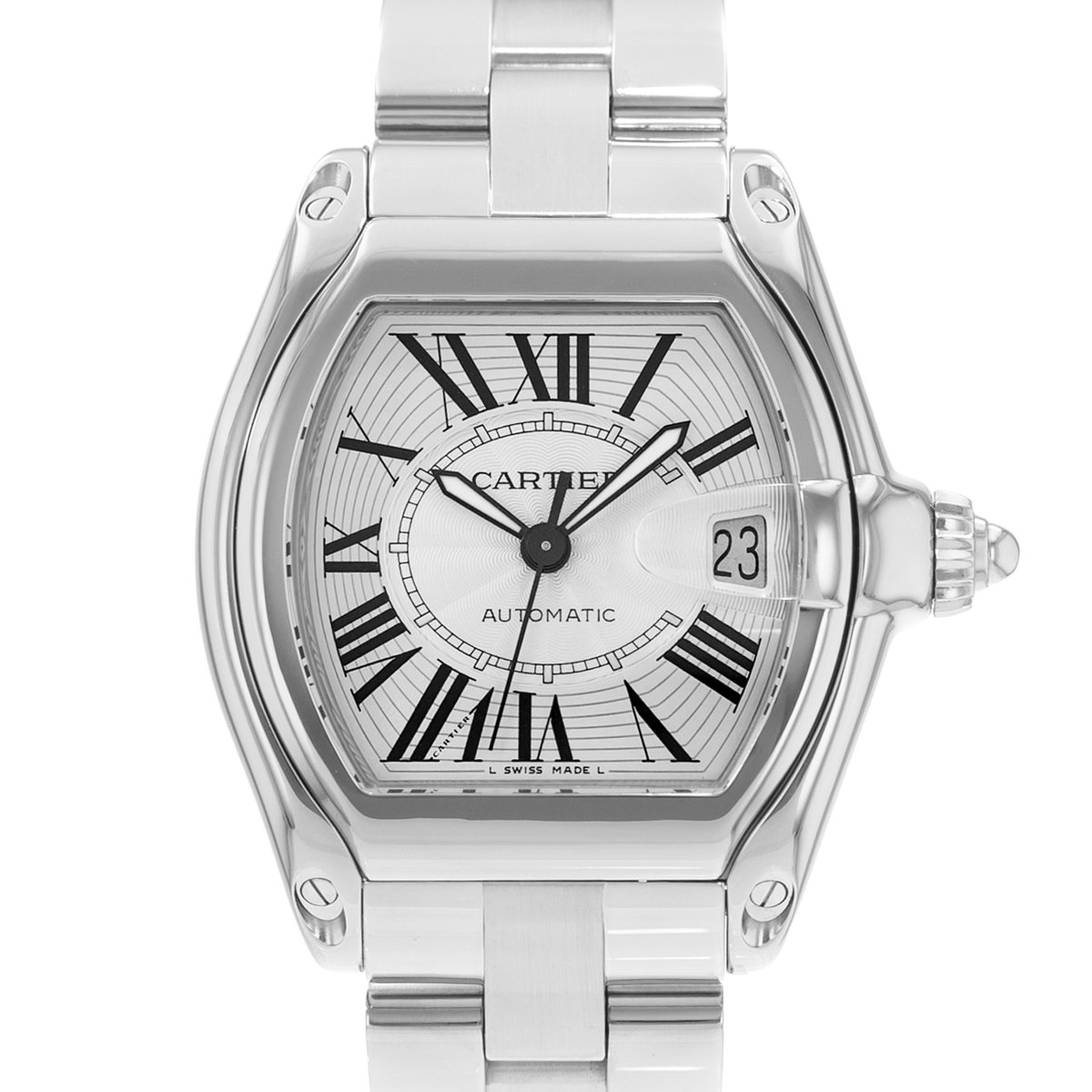 Cartier Roadster W62025V3 2510 Silver Dial 38