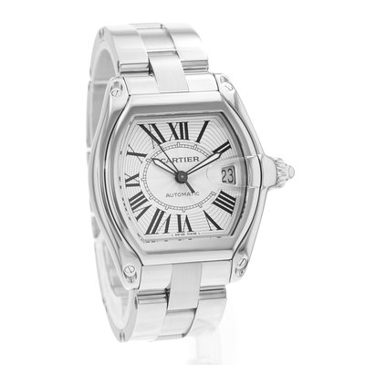 Cartier Roadster W62025V3 2510 Silver Dial 38