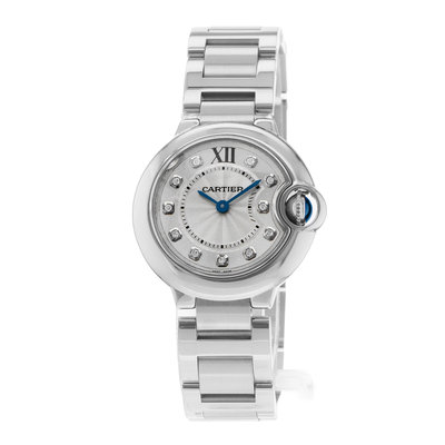 Cartier Ballon Bleu 28mm WE902073 3009 Silver Dial 28