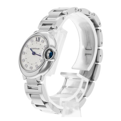 Cartier Ballon Bleu 28mm WE902073 3009 Silver Dial 28