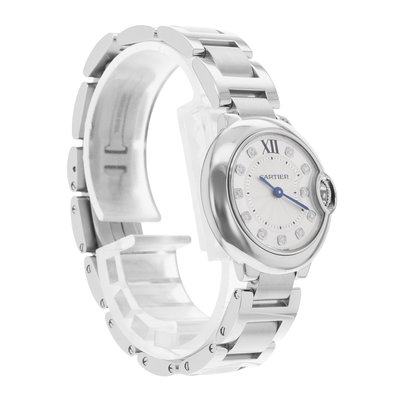 Cartier Ballon Bleu 28mm WE902073 3009 Silver Dial 28