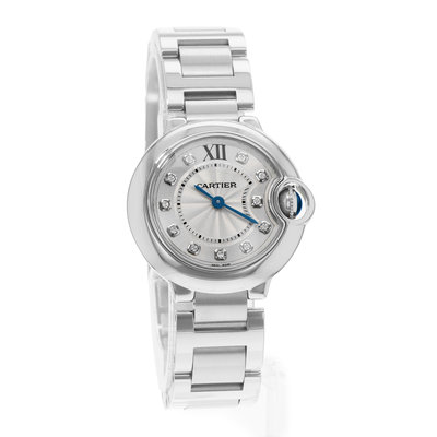 Cartier Ballon Bleu 28mm WE902073 3009 Silver Dial 28