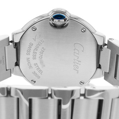 Cartier Ballon Bleu 28mm WE902073 3009 Silver Dial 28