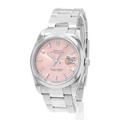Rolex Oyster Perpetual Date 34 115200 Pink Dial 34