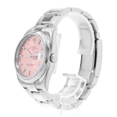 Rolex Oyster Perpetual Date 34 115200 Pink Dial 34