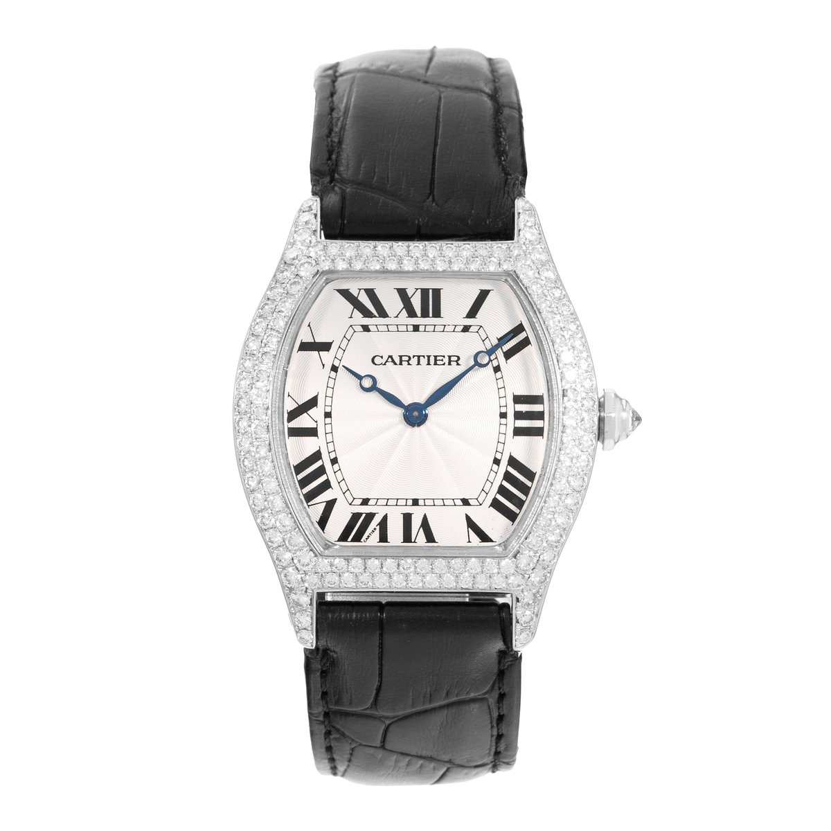 Cartier Tortue WA503851 2497 Silver Dial 35