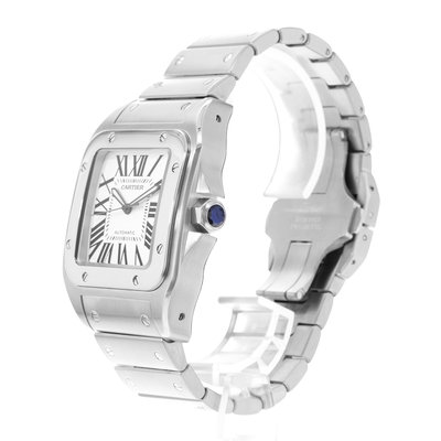 Cartier Santos 100 W200737G 2656 Silver Dial 38