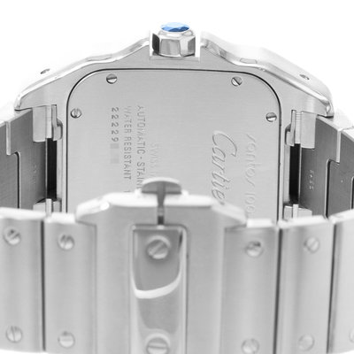 Cartier Santos 100 W200737G 2656 Silver Dial 38