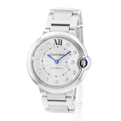 Cartier Ballon Bleu 36mm WE902075 3284 Silver Dial 36