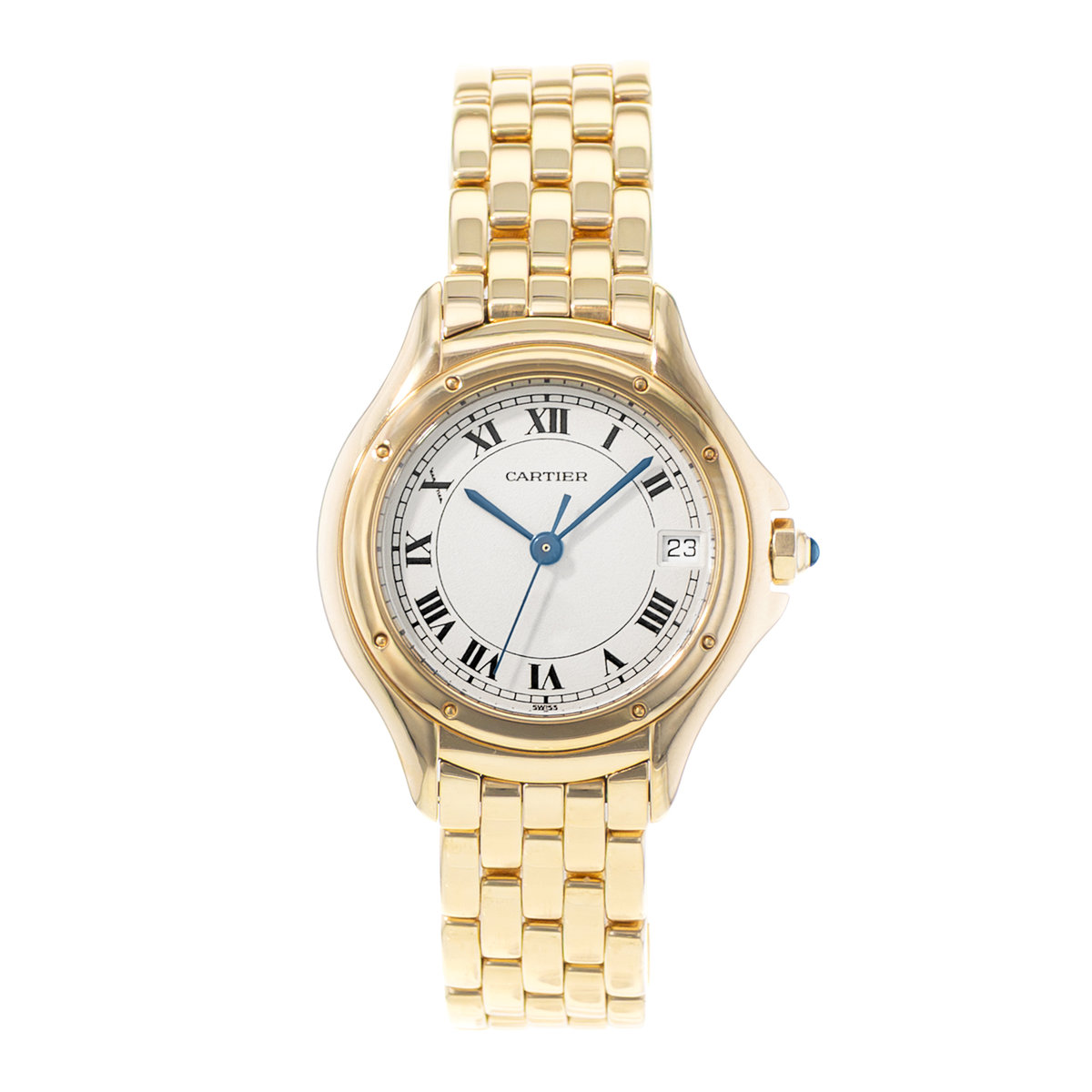 Cartier Cougar Figaro W25012B9 887906 Silver Dial 26