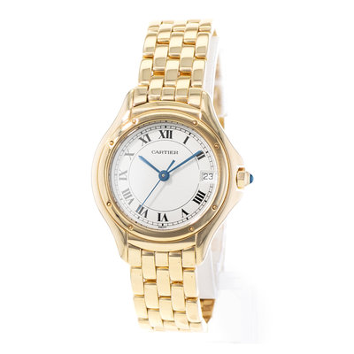 Cartier Cougar Figaro W25012B9 887906 Silver Dial 26