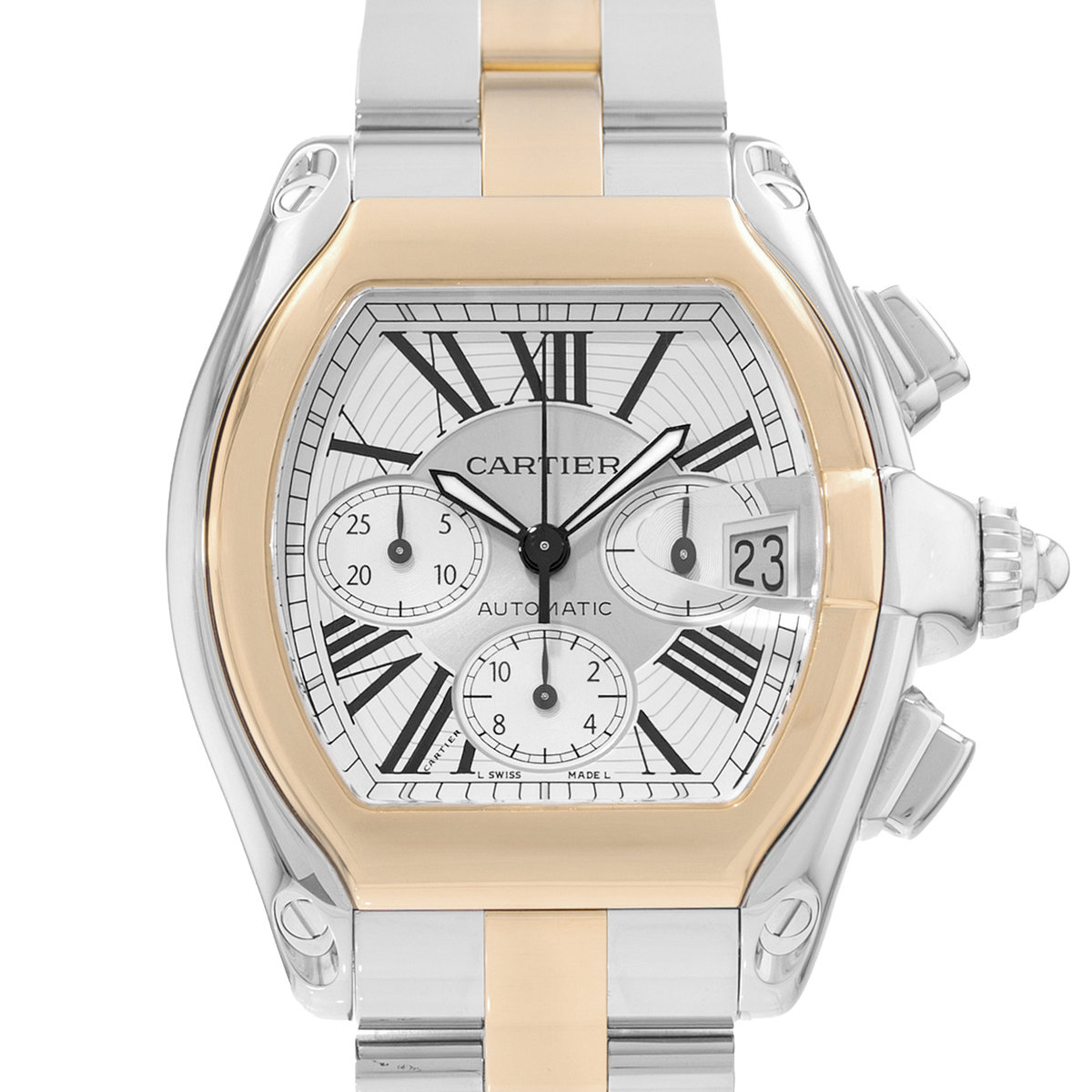 Cartier Roadster W62027Z1 2618 Silver Dial 43