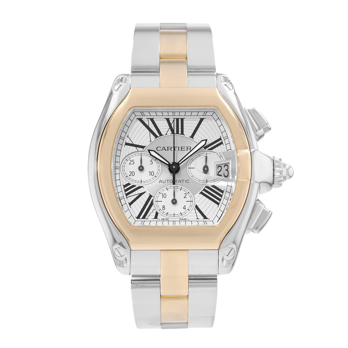 Cartier Roadster W62027Z1 2618 Silver Dial 43