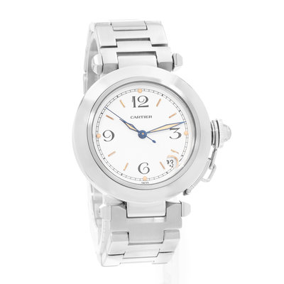 Cartier Pasha W31007H2 Silver Dial 35