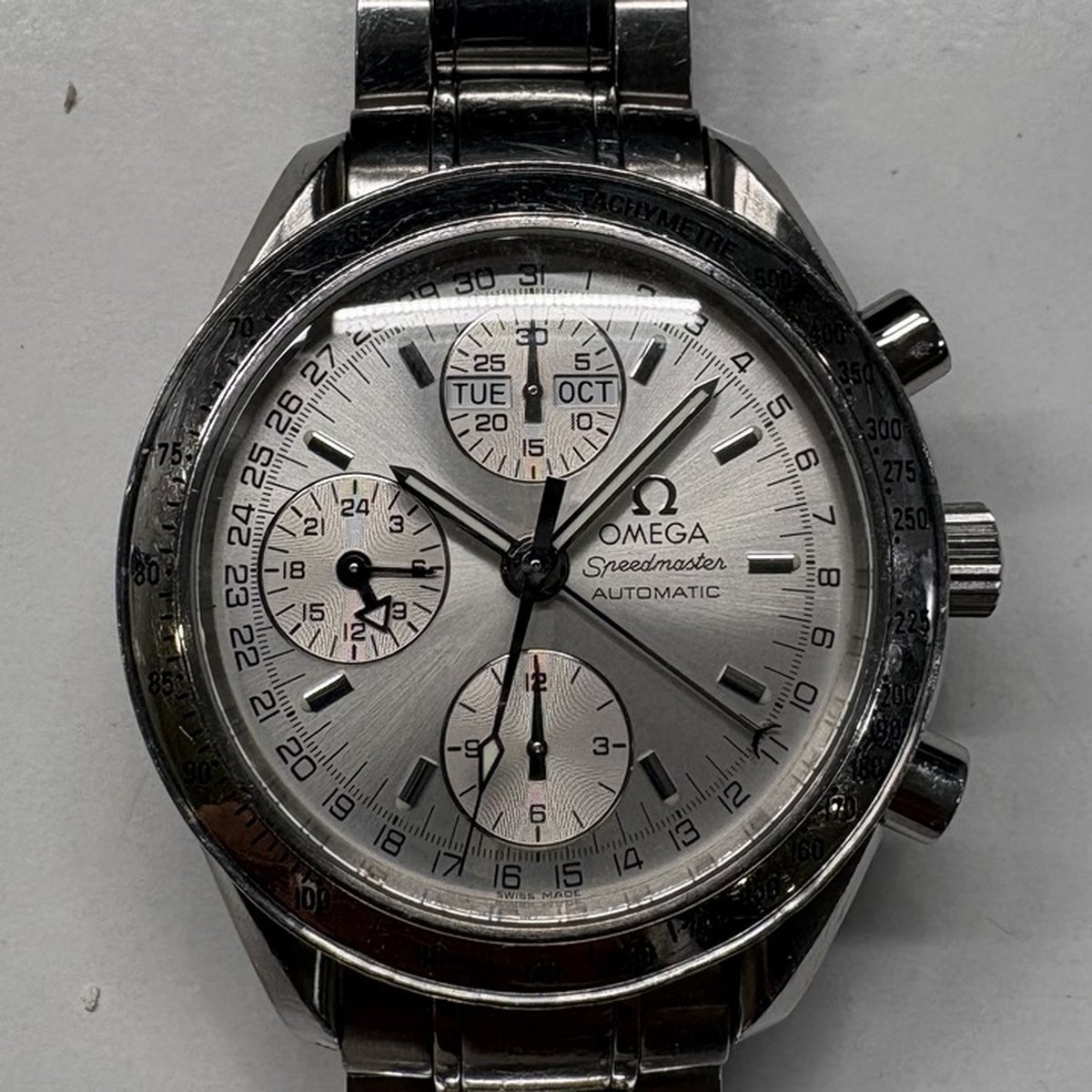 Omega Speedmaster Day Date  3523.30.00 Silver Dial 39