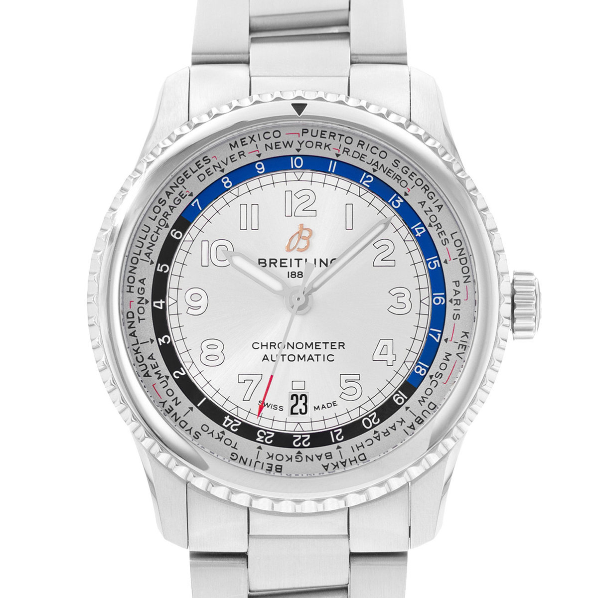 Breitling Aviator 8 AB3521U01G1A1 Silver Dial 43