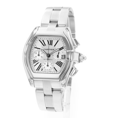 Cartier Roadster W62019X6 2618 Silver Dial 43
