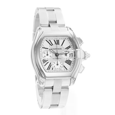 Cartier Roadster W62019X6 2618 Silver Dial 43