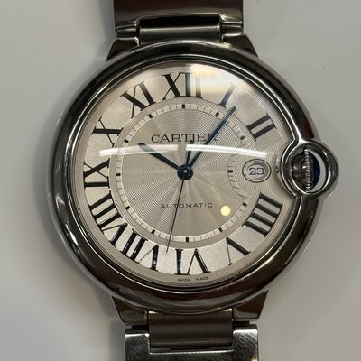 Cartier Ballon Blue 42mm  W69012Z4 3001 Silver Dial 42