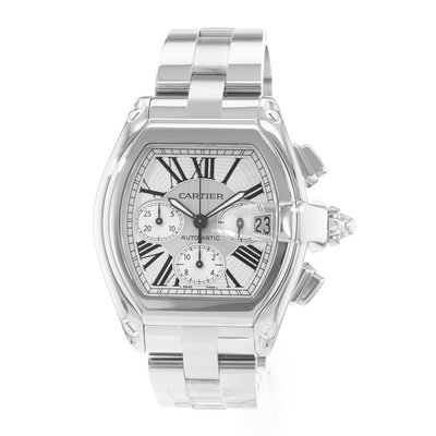 Cartier Roadster W62019X6 2618 Silver Dial 43