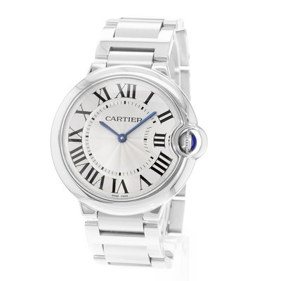 Cartier Ballon Bleu 36mm W69011Z4 3005 Silver Dial 36