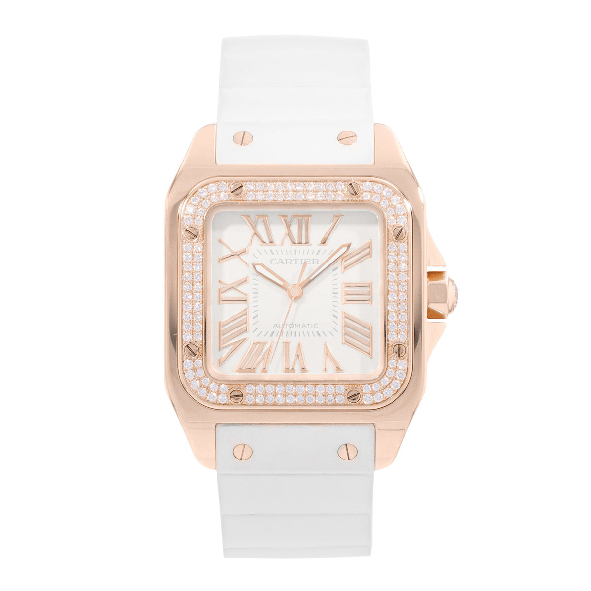 Cartier Santos 100 WM50450M 2879 Silver Dial 36