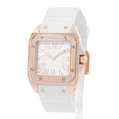 Cartier Santos 100 WM50450M 2879 Silver Dial 36