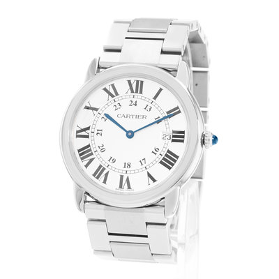 Cartier Ronde Solo de Cartier W6701005 3603 Silver Dial 36