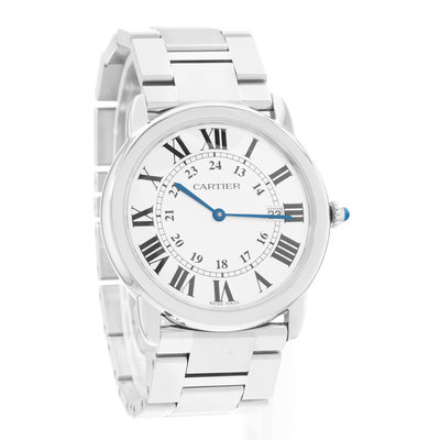 Cartier Ronde Solo de Cartier W6701005 3603 Silver Dial 36